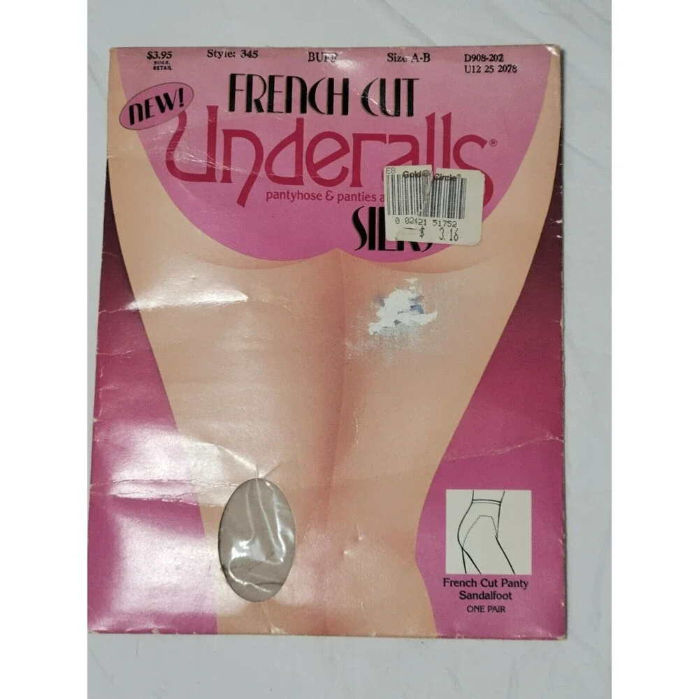 Vintage Hanes French Cut Underalls Silks Pantyhose & Panties Size A-B Buff